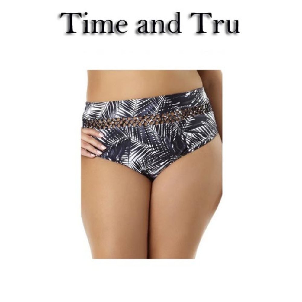 Time and Tru High Waist Swimsuit Bottom Size 2X NWT